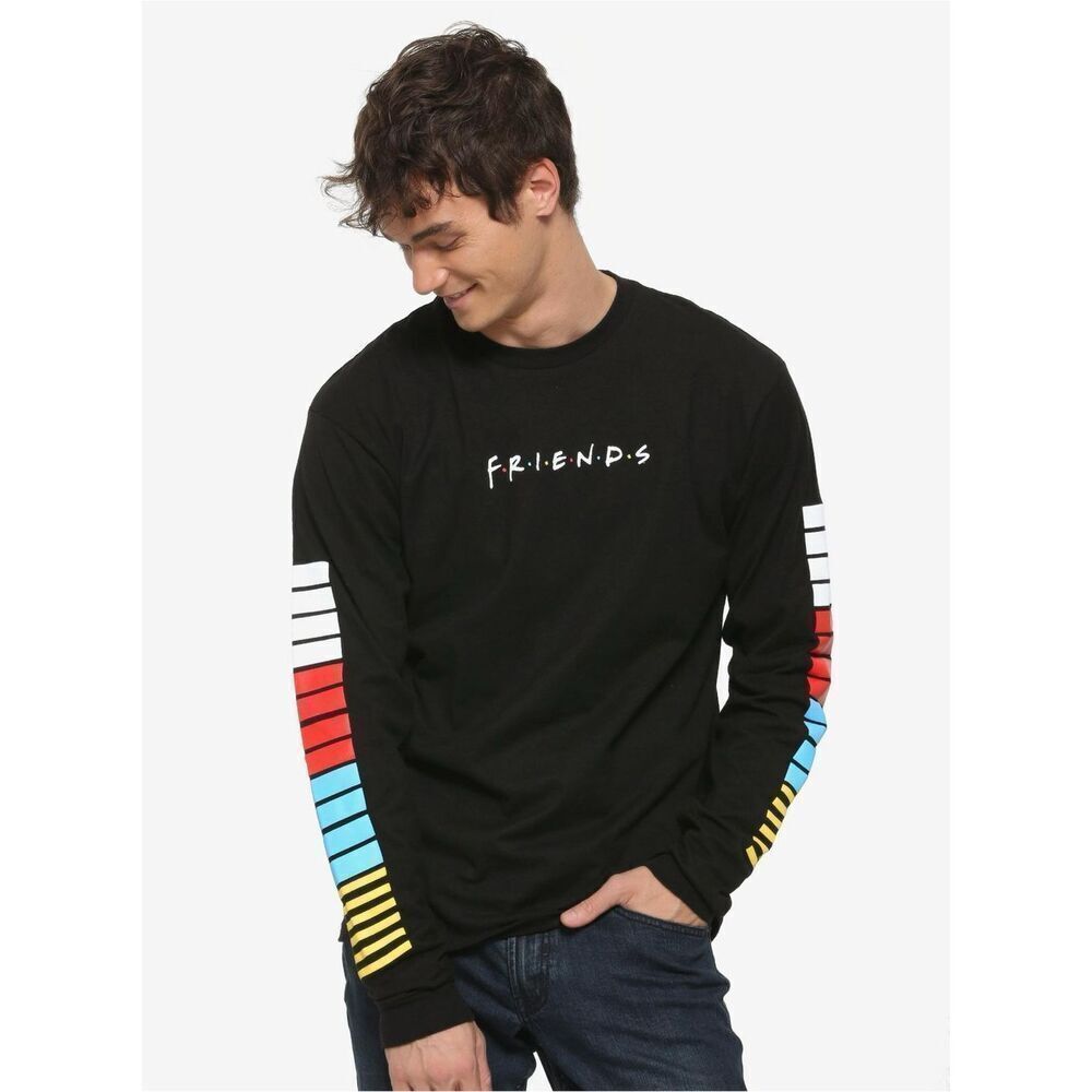 ✨Friends Logo Color Tiles Long Sleeve Sz Large T-Shirt✨